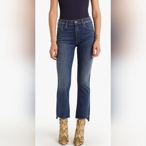 Mother The Insider Crop Step Fray Jeans. Not Rough Enough. Size 27
